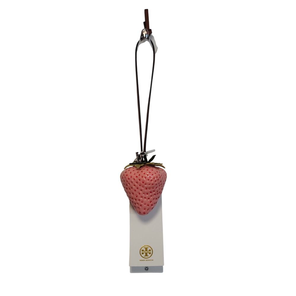 Tory Burch Strawberry Bag Charm PINK NWT